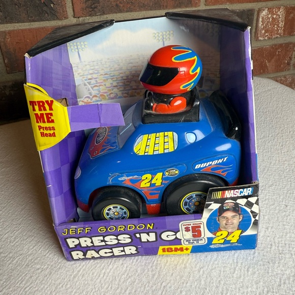 Shelcore Toys Jeff Gordon Press 'N Go Racer, a NASCAR-themed toy car - Picture 1 of 7